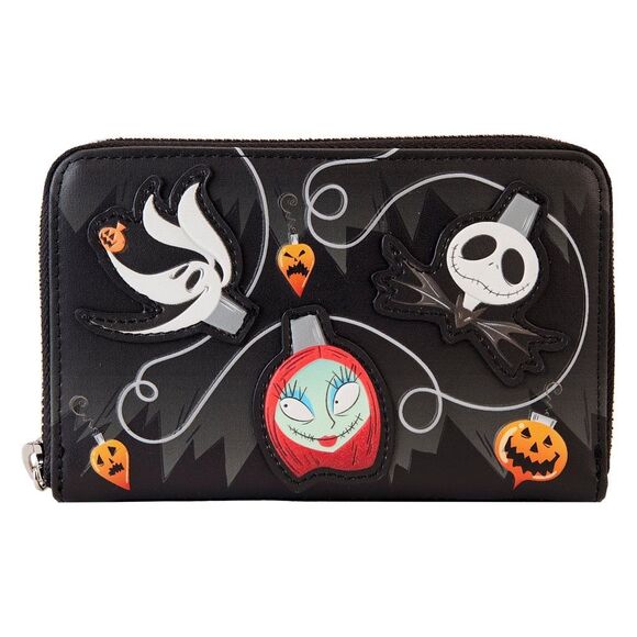 Loungefly Nightmare Before Christmas Tree String Lights Glow Zip Around Wallet - Picture 1 of 8